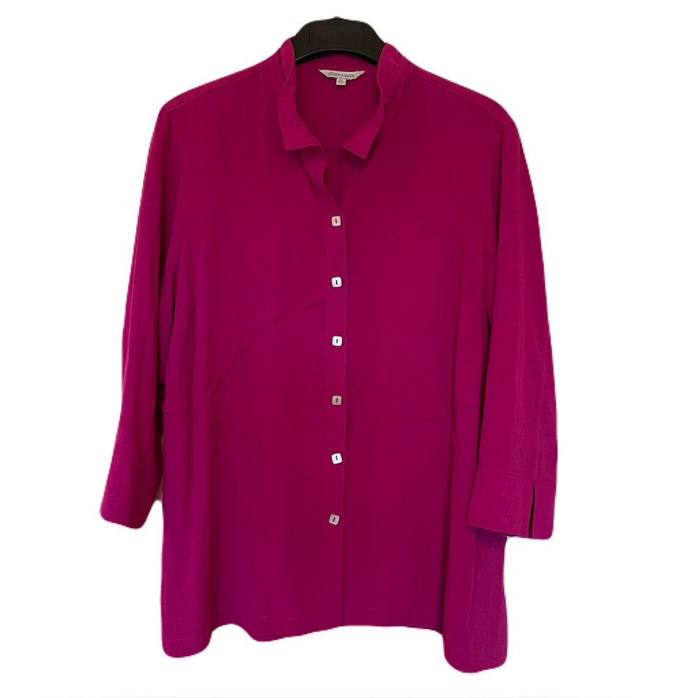 John Mark Berry Pink Tunic Top XL